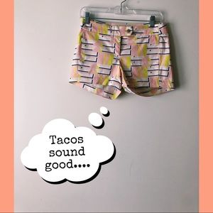 J Crew Bright Geometric Shorts Size 00